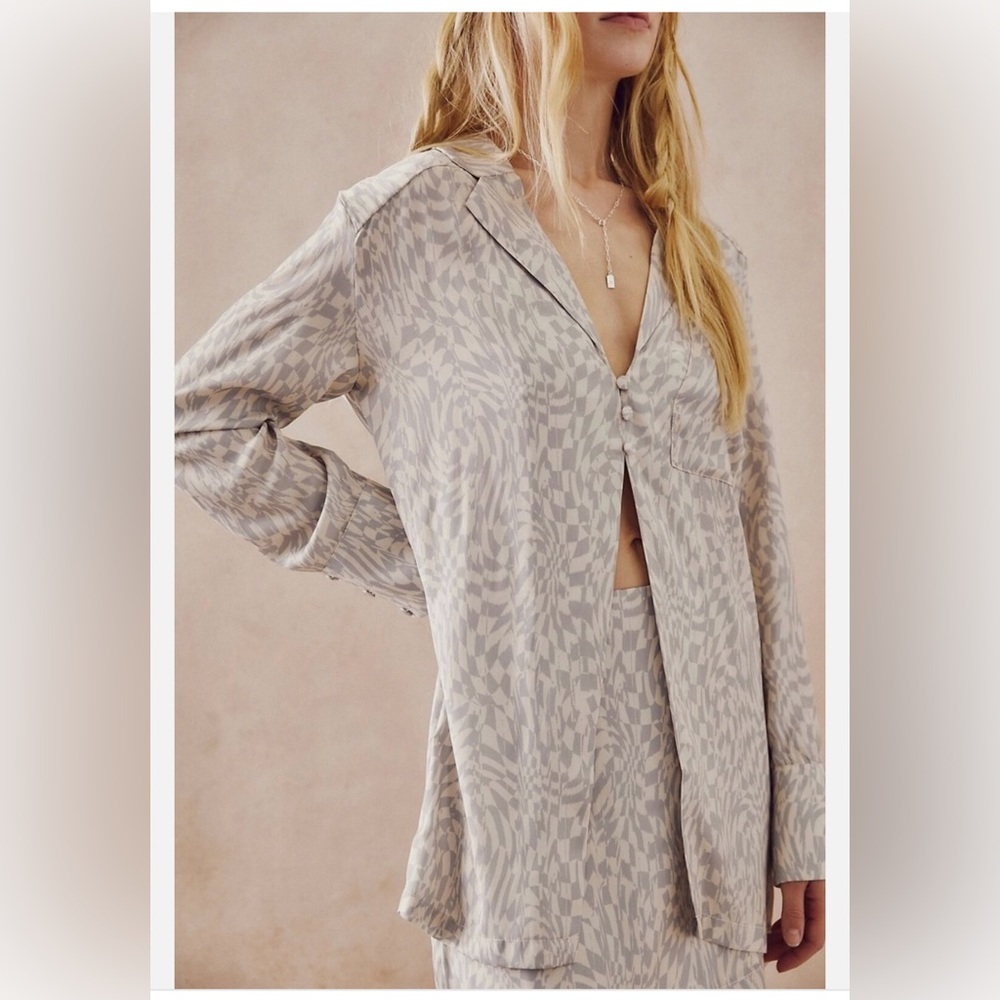 New FREE PEOPLE Beatrice Blouse Top Set Size 4 Small NWT